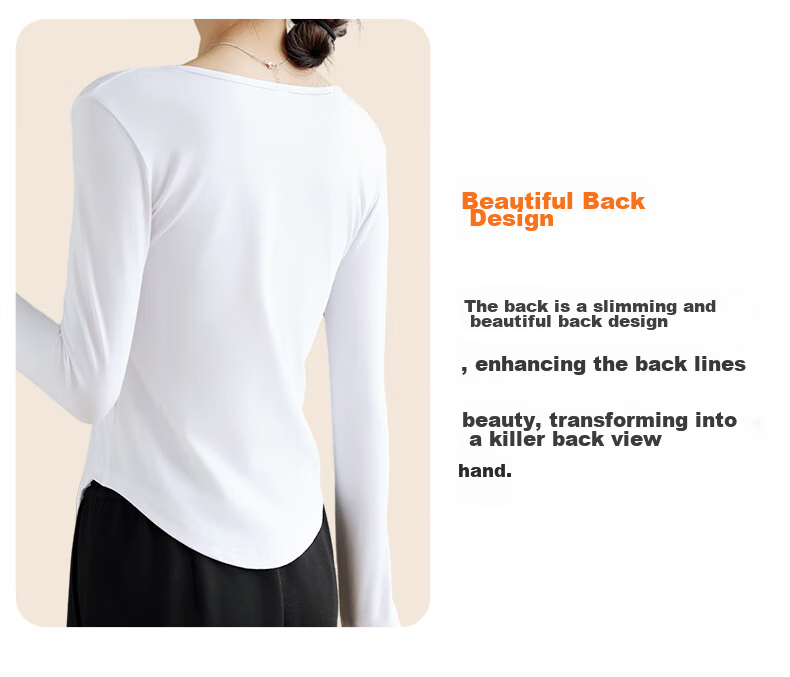 FitonTon Thick Crew Neck Base Layer, Winter Tight-Fitting Waist-Cinching Long-Sleeve T-Shirt, Slim-Fit Big Collar Top 9