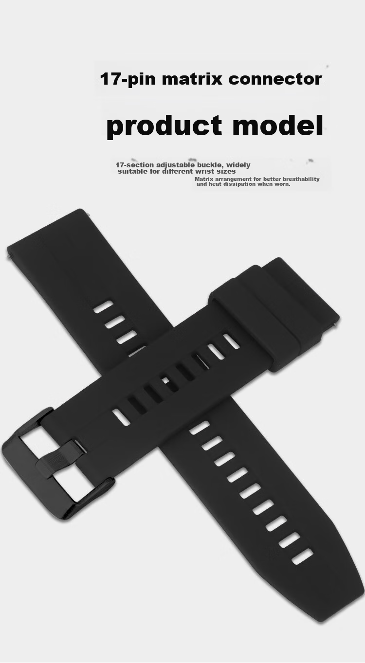 MSSM Compatible Huawei Watch Band for Watch5/4/GT6/GT6pro/5/4pro/3/buds/Honor Skin-Friendly Silicone Watch Strap [Space Gray] 46/48mm Dial 10