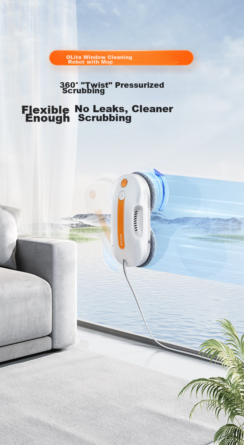 SATUO Lite Window Cleaning Robot, Automatic Water Spray Wet Wiping, No Edge Cleaning, Glass Cleaning Robot, Water Spray And Wipe Window Cleaning Device 3