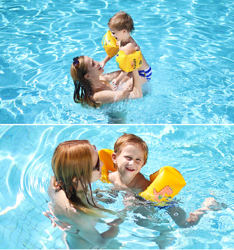 Swimbobo Children's Swimming Arm Rings, Baby Swim Rings, Water Sleeves, Swimming Rings, Children's Swimming Equipment BO1100 Pink Dinosaur 9