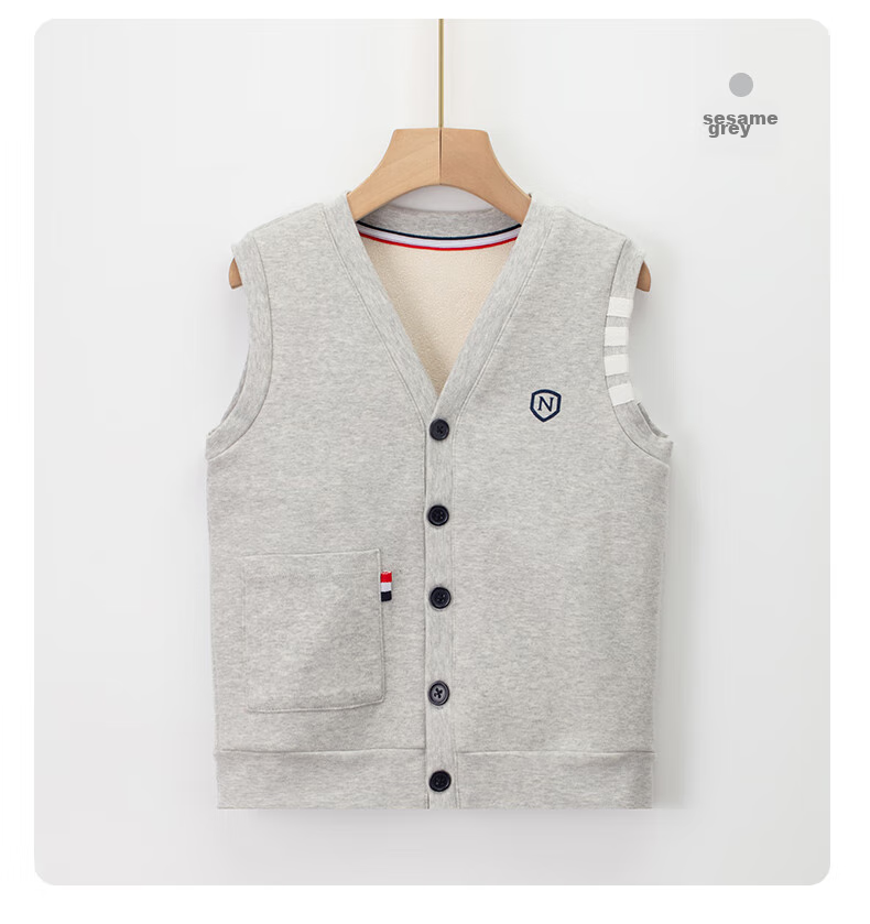 NUBIWU Children's Vest, Boys' Waistcoat, Big Kids' Outer Wear Vest, Boys' Spring Style Sleeveless Jacket Clothing 13