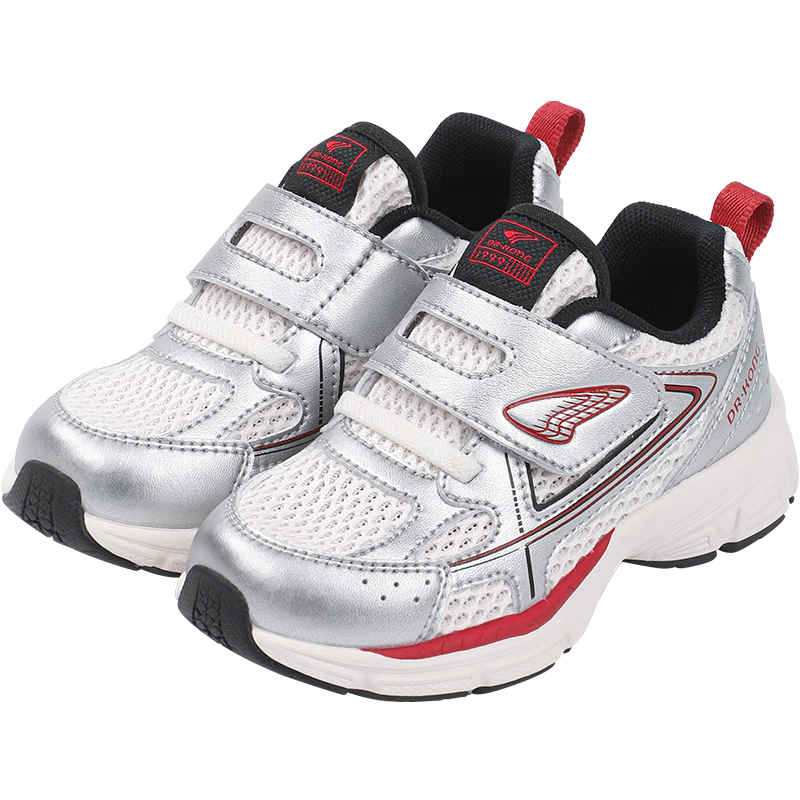 DR·KONG Toddler Shoes Sneakers Spring Season Boys And Girls Casual Retro Children's Health Shoes 2B14A1020AM Silver/beige Size 23