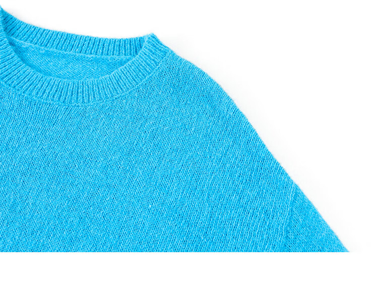 Dme [Blue Coastline] Brightening Basic Loose Pullover, Lazy Lightweight Spring And Autumn Knit Sweater for Wome 13