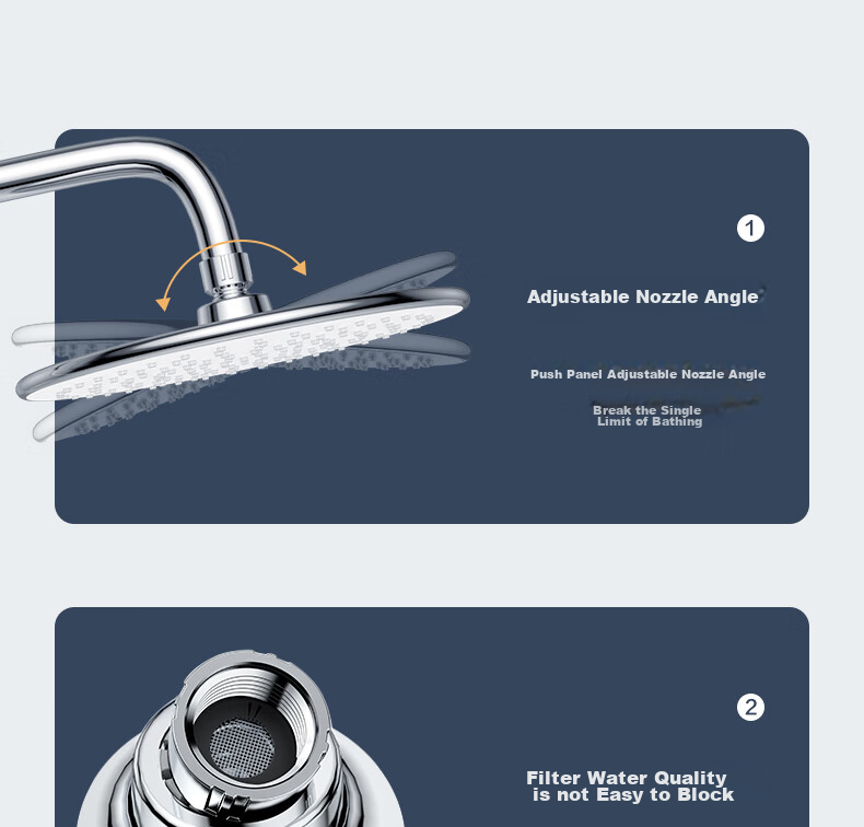 ARROW High-Pressure Handheld Shower Head, Bathroom Descaling Large Shower Head, Shower And Bathing Lotus Head, Pressurized Top Spray Head 12