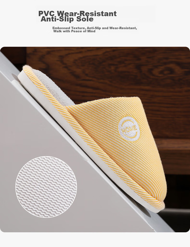 GUOLUOFEI Spring And Summer All-Season Indoor Home Slippers for Men And Women, Yellow, Size 38-39 7