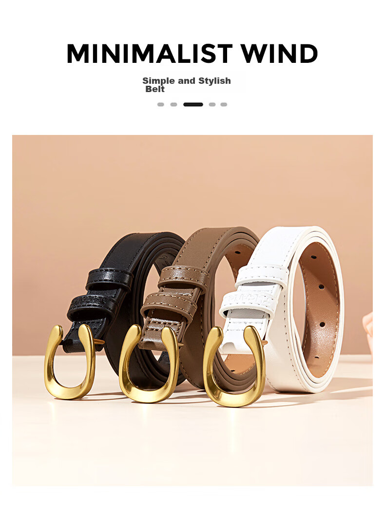 TUCANO Genuine Leather Belt with Pin Buckle for Women, Versatile Waistband, Fashionable Decorative Belt, Practical Birthday And 520 Gift 4