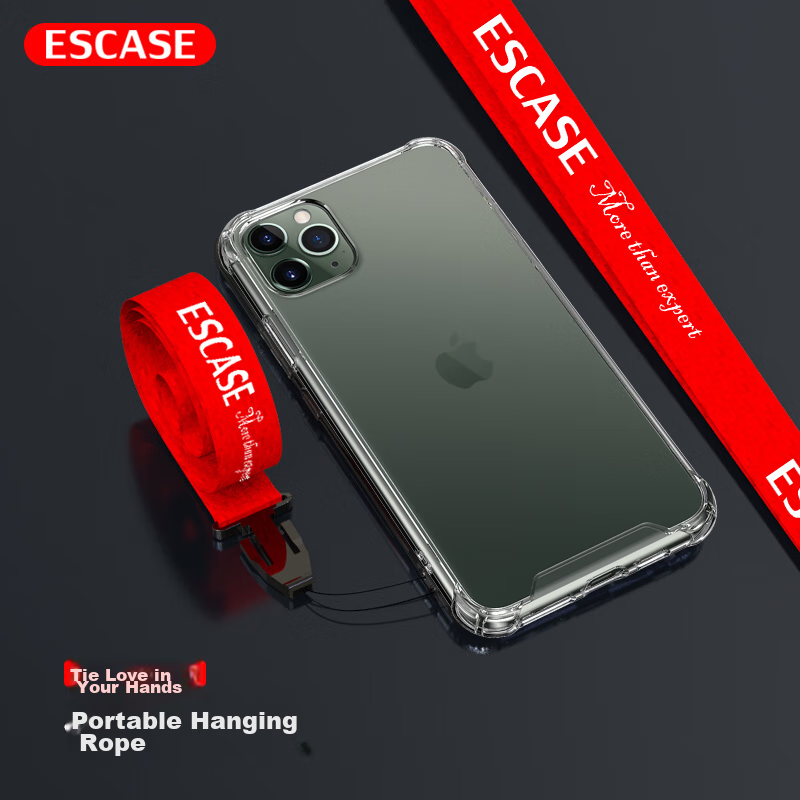 ESCASE Phone Lanyard, Neck Strap/chest Badge Strap Suitable for Apple IPhone 11 Pro Max, Huawei P40, Xiaomi 10 SE 2/OPPO And Other Phones, ES-ZP China Red