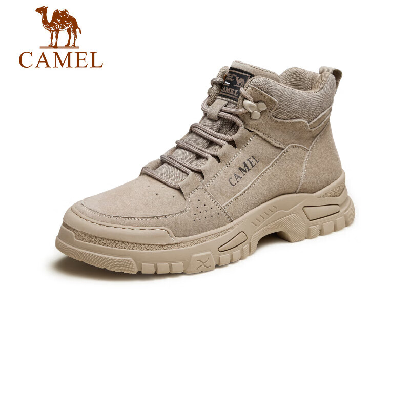 CAMEL Men's Martin Boots, Autumn And Winter Outdoor Versatile Sports Casual Retro Work Shoes, GE12235362, Deep Sand, Size 43