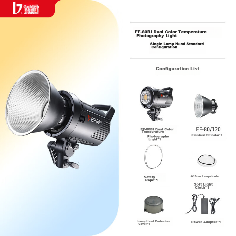 JINBEI EF80BI Fill Light, LED Handheld, Indoor And Outdoor Photography, Videography Interview Lighting, Video Live Streaming Light, Portrait Beauty Food Jewelry Photography Light, Outdoor Portable Constant Soft Light