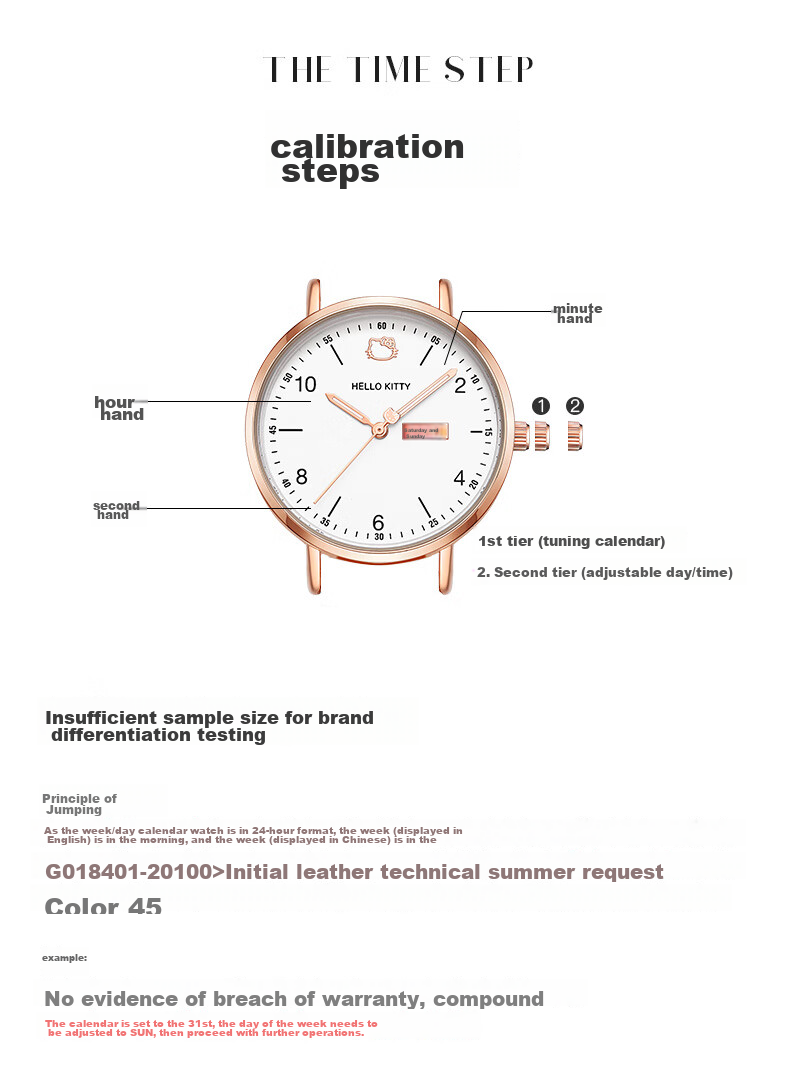 Hello Kitty Student Exam Watch for Female Students in Middle School, High School, And College Entrance Exams, Civil Service Exams, Postgraduate Entrance Exams, Quiet Quartz Watch 16