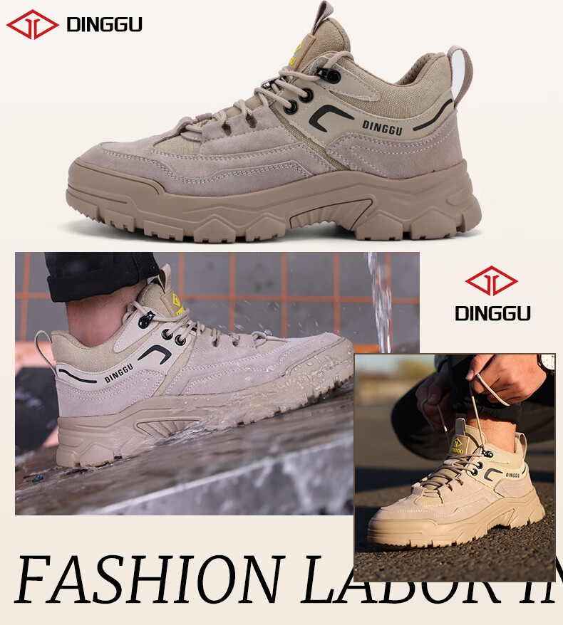 Dinggu Men's Work Safety Shoes JD1352ZGD44 High-top Anti-smash, Anti-puncture, Slip-resistant, Durable Winter Footwear for Long Standing 5