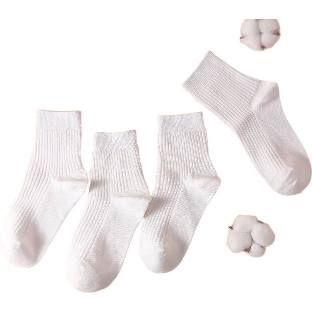 Hodo Children's Socks, Boys And Girls Sports Socks, Mid-Calf Cotton Socks, High-Elastic Breathable Student Socks, W5006 Combination 3, 20-22cm