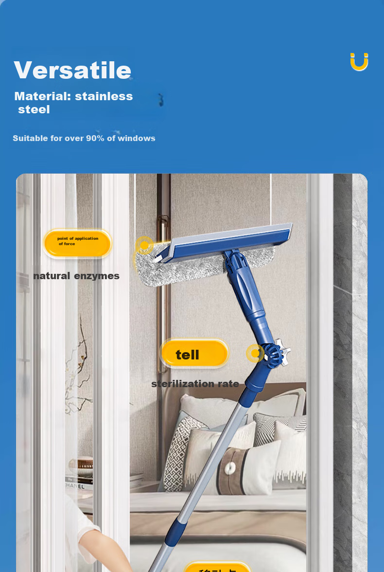 Sulida Glass Cleaning Tool for High-Rise Windows, Professional Window Cleaner, Outdoor Window Cleaning Equipment, Glass Scraper for Exterior Windows 2