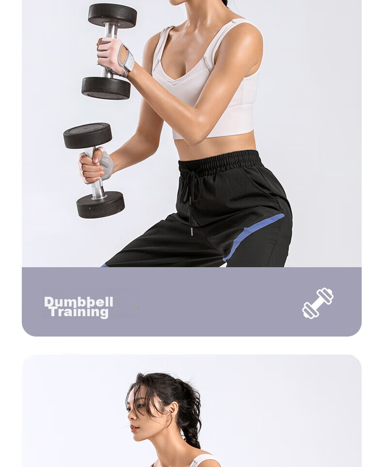 LAC Fitness Gloves for Women, Sports Barbell Dumbbell Cycling Half-Finger Breathable Palm Protection Silicone Non-Slip Quick-Release 13
