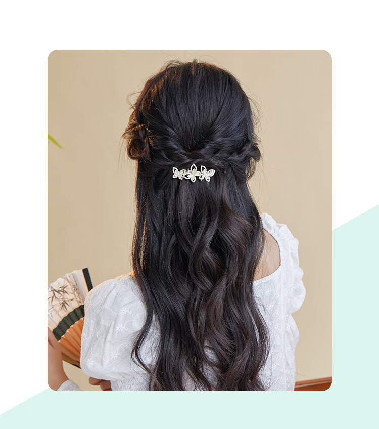 CHIMERA Elegant Hair Clip, Back of Head Half-Up Butterfly Bun Clip for Women, Side Clip Hair Accessory, Mid-Autumn Festival Gift 13