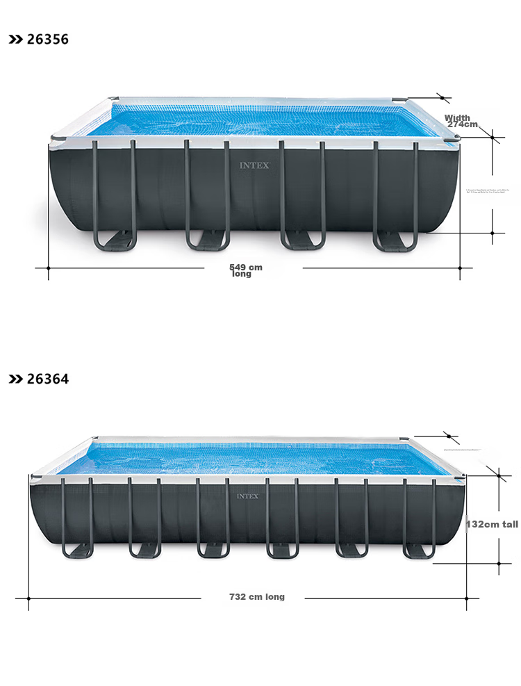 INTEX Raised And Thickened Square Frame Pool Toy, Foldable Family Frame, 28271 11