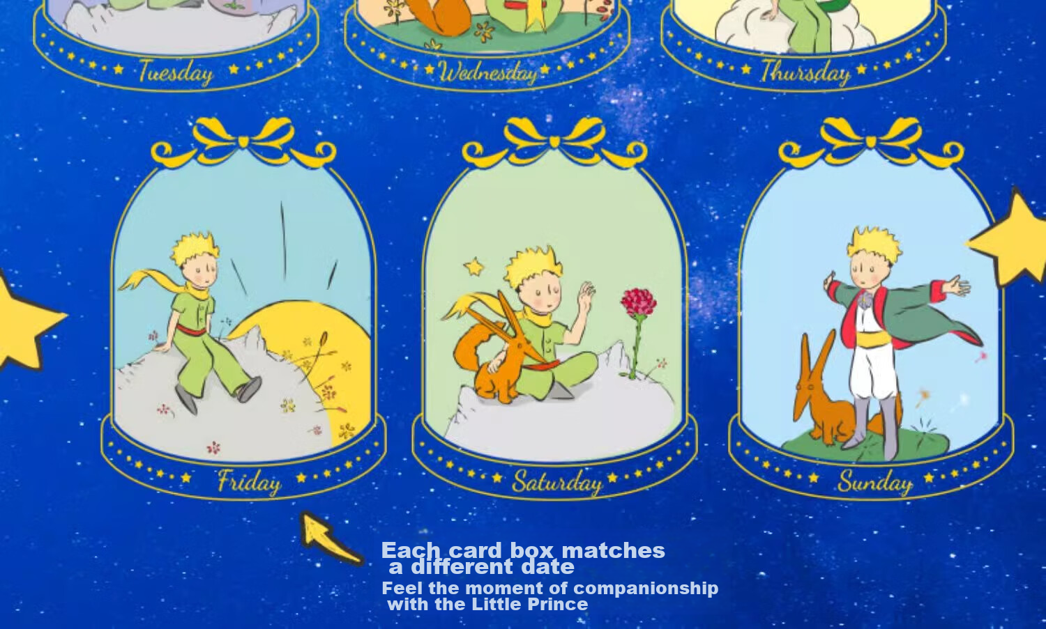 Card.Fun Official Little Prince Starry Journey Series Blind Box Cards Gift Display Collection Cards Anime Cards Official Merchandise Gushi Single Pack (4 Cards/pack) 7