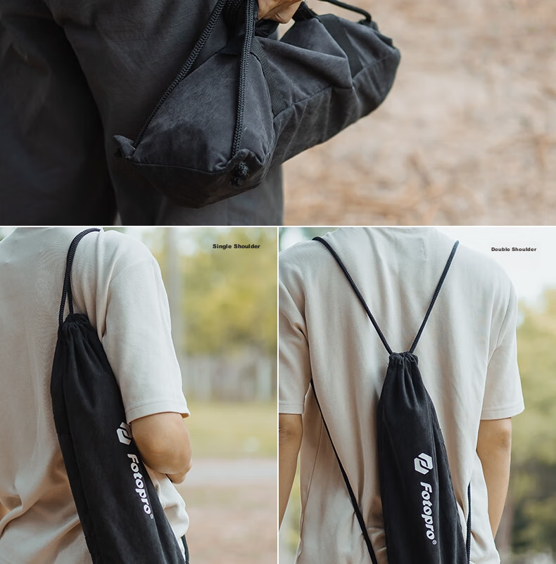 Fotopro PB-16, Shoulder Strap, Dual Shoulder Strap, Handheld Multi-Purpose Portable Storage Waterproof Fleece Camera Tripod Storage Bag, Tripod Pouch 3