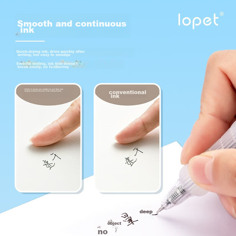 LOPET Retractable Gel Pen Refill, 0.5mm, Black, ST Pen Refill, Quick-Drying, Universal for Gel Pens, LT-8025 4