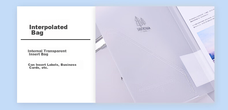 Bailiwen B3221 Transparent White A4 Foldable Clipboard File Folder Document Organizer Meeting Folder Contract Folder Exam Paper Classification Storage Folder Writing Board Clipboard 4