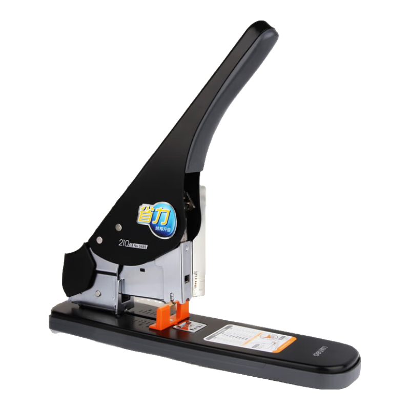 Deli 210-Page Labor-Saving Heavy-Duty Stapler, Large Thick Heavy-Duty Stapler, Compatible with 23/6~23/23 Staples, with Sliding Ruler, Black