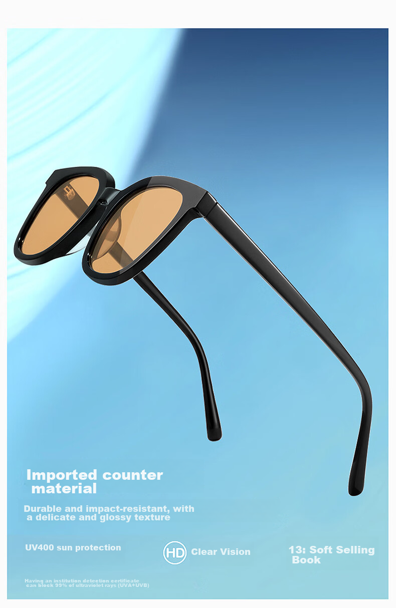 CAPONI Polarized Brown Sunglasses for Men And Women, Day And Night Use, Sunglasses with Prescription Lenses for Driving, UV Protection And Sun Protectio 3