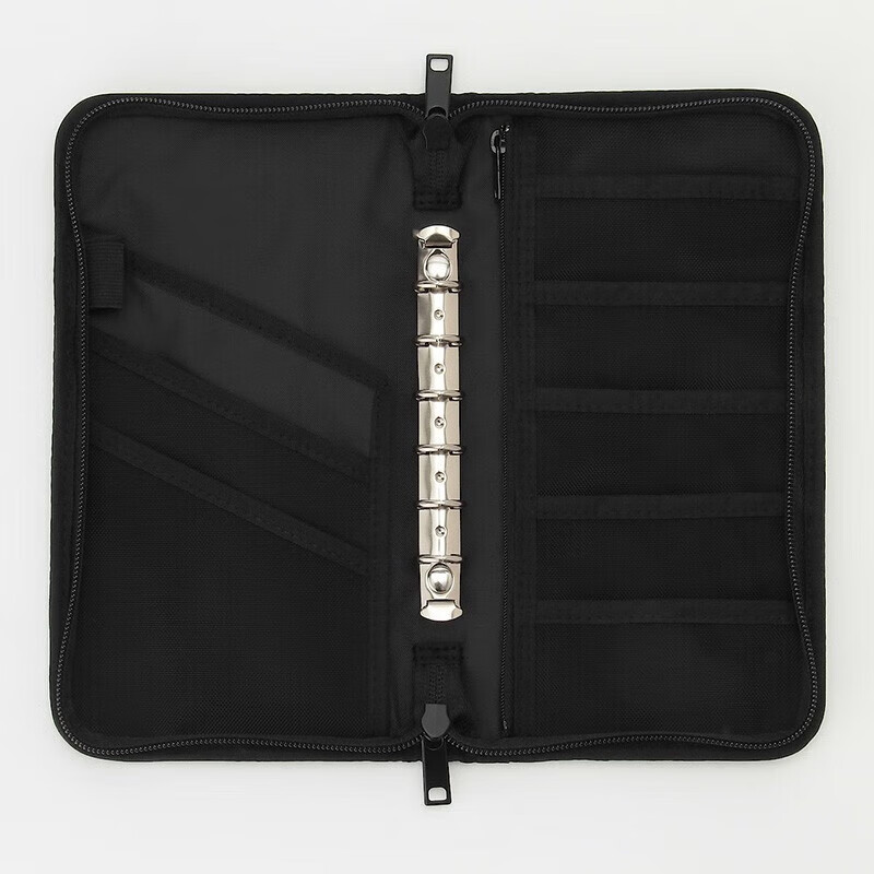 MUJI Polyester ID Holder Transparent Inner Pocket Gift Black