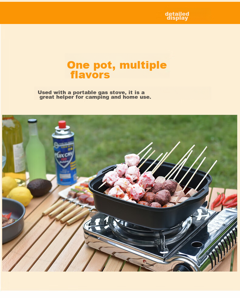 Maixian Outdoor Cassette Stove 4.2KW High Power Portable Camping Indoor BBQ Hot Pot Cooker 9