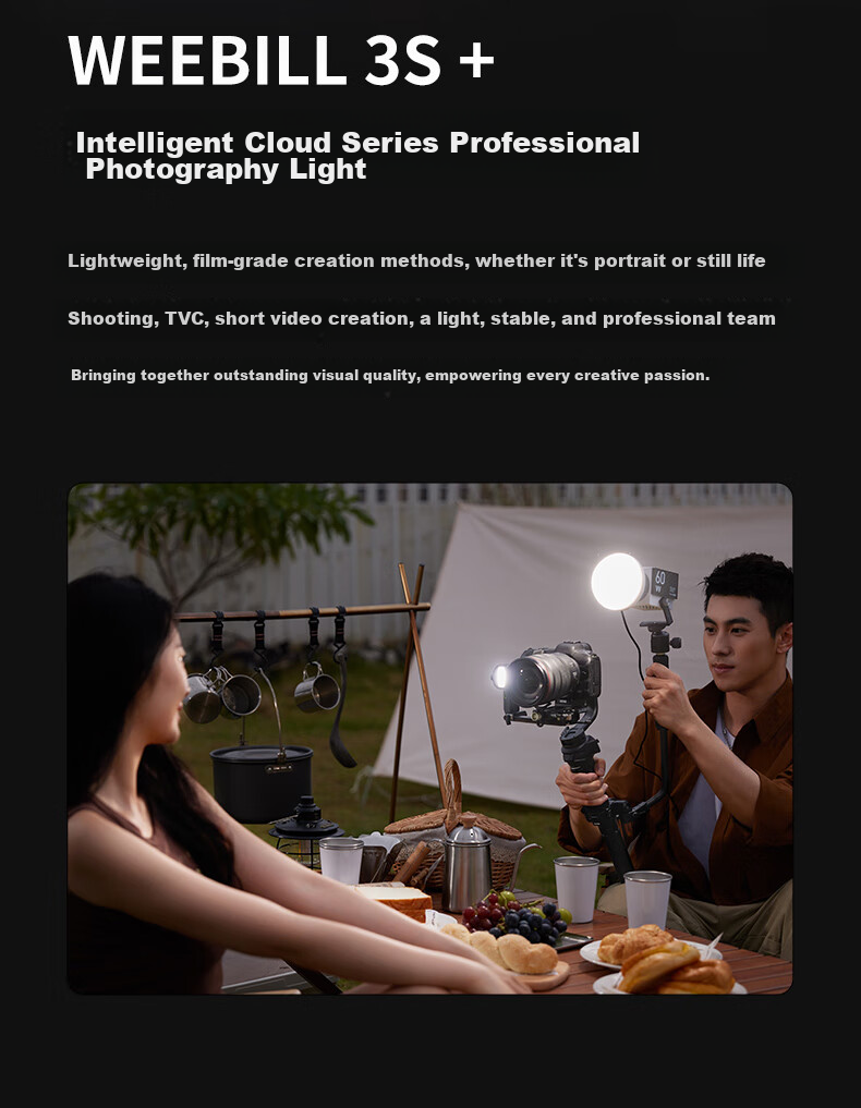 Zhiyun WEEBILL 3S Camera Stabilizer Handheld Gimbal, Anti-Shake Professional Handheld Shooting for Commercial Use, 3kg Load Capacity, DSLR And Mirrorless Camera Gimbal Kit 12