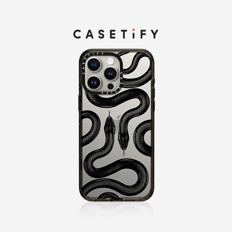 Чехол CASETIFY для iPhone 15 Pro Max, противоударный, черный, противоскользящий, поддержка беспроводной зарядки