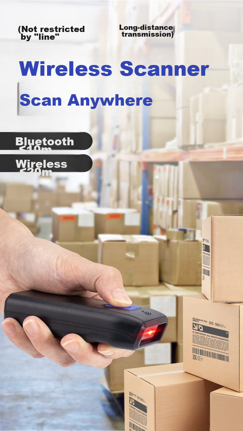 NTEUMM Wireless One-Dimensional Barcode Scanner Handheld Portable Express Gun Barcode Scanner Universal Supermarket Cashier Scanner NT-2100 4