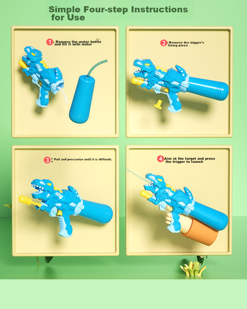 Aichiyu Kids Prank Double-Sided Front and Back Water Gun Splash Spraying Toy Water Gun for Boys and Girls 11