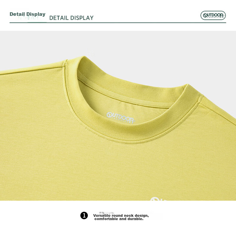 OUTDOOR PRODUCTS Women's Pure Cotton T-Shirt Spring Summer 2026 Breathable Couple Short Sleeve Light Spring Dopamine Rainbow T-Shirt OFTX422461 23