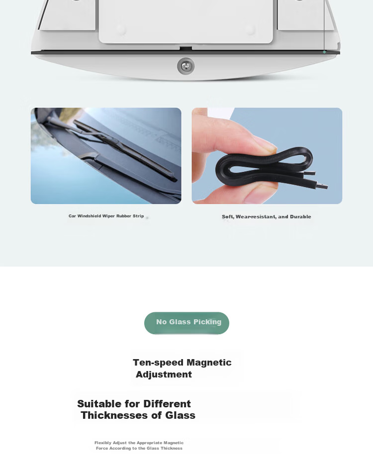 Guifeng 55cm Extendable Glass Squeegee with Long Handle, Double-Sided Window Cleaner, Glass Water Scraper for Cleaning Windows 5