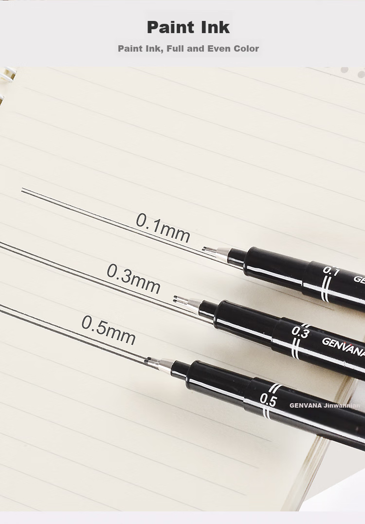 Genvana 0.5mm Double-Line Needle-Tip Pen Drawing Architect Exam Special Tool Dual-Tip Pen Line Pen, 1 Piece G-09905 4
