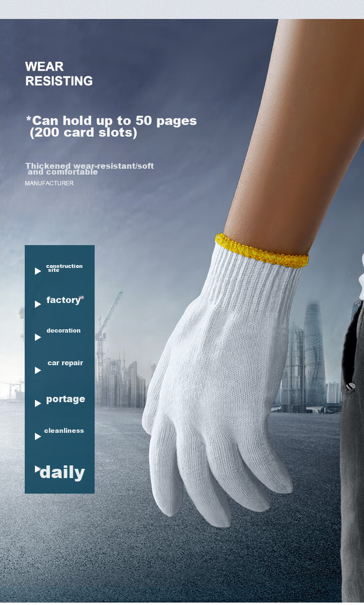 Minggu Cotton Work Gloves, 30 Pairs, Grade A Cotton Yarn Gloves, Soft Wholesale, Thickened Wear-Resistant Construction Site Gloves, 30 Pairs [Full Weight] CW092068 3