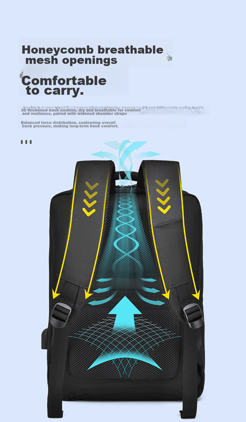 Diigongfang Laptop Backpack for 14/15.6/16 Inch Notebooks, Compatible with Apple, Lenovo Legion, ASUS, Dell, HP, Shadow Elf Gaming Laptops, Large Capacity Backpack 9
