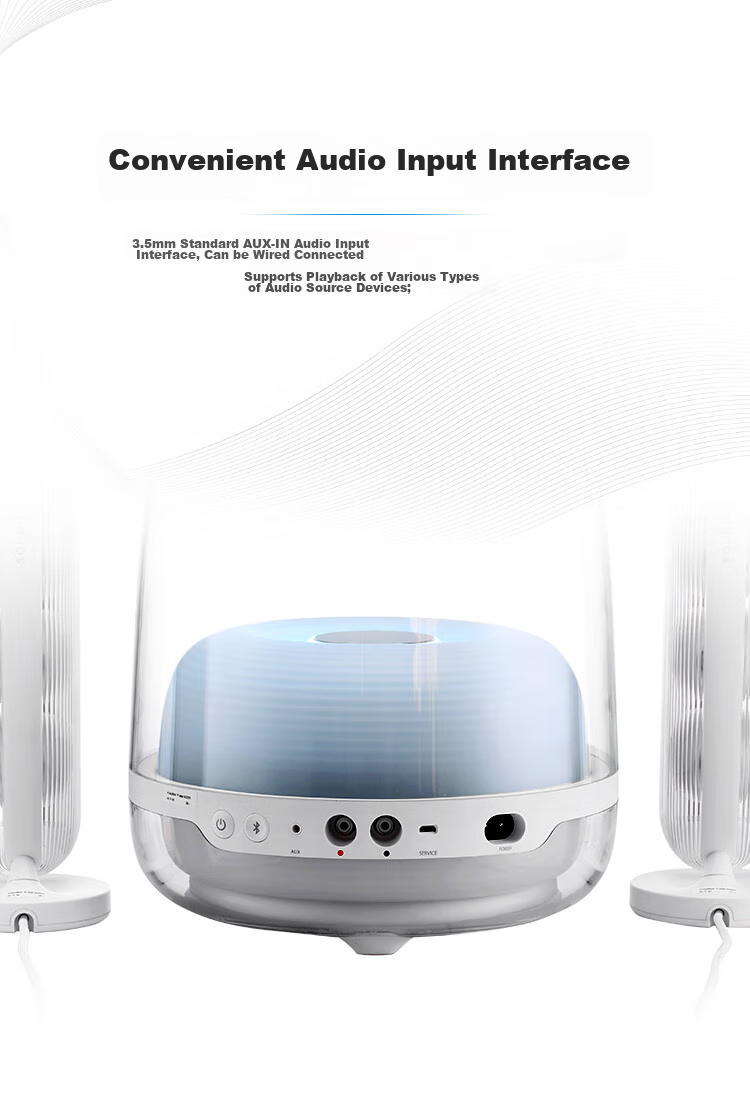 Harman/Kardon Music Crystal Fourth Generation Desktop Bluetooth Speaker, Audio System for TV And Computer, Gift Speaker SoundSticks4 Wireless Crystal 4 9