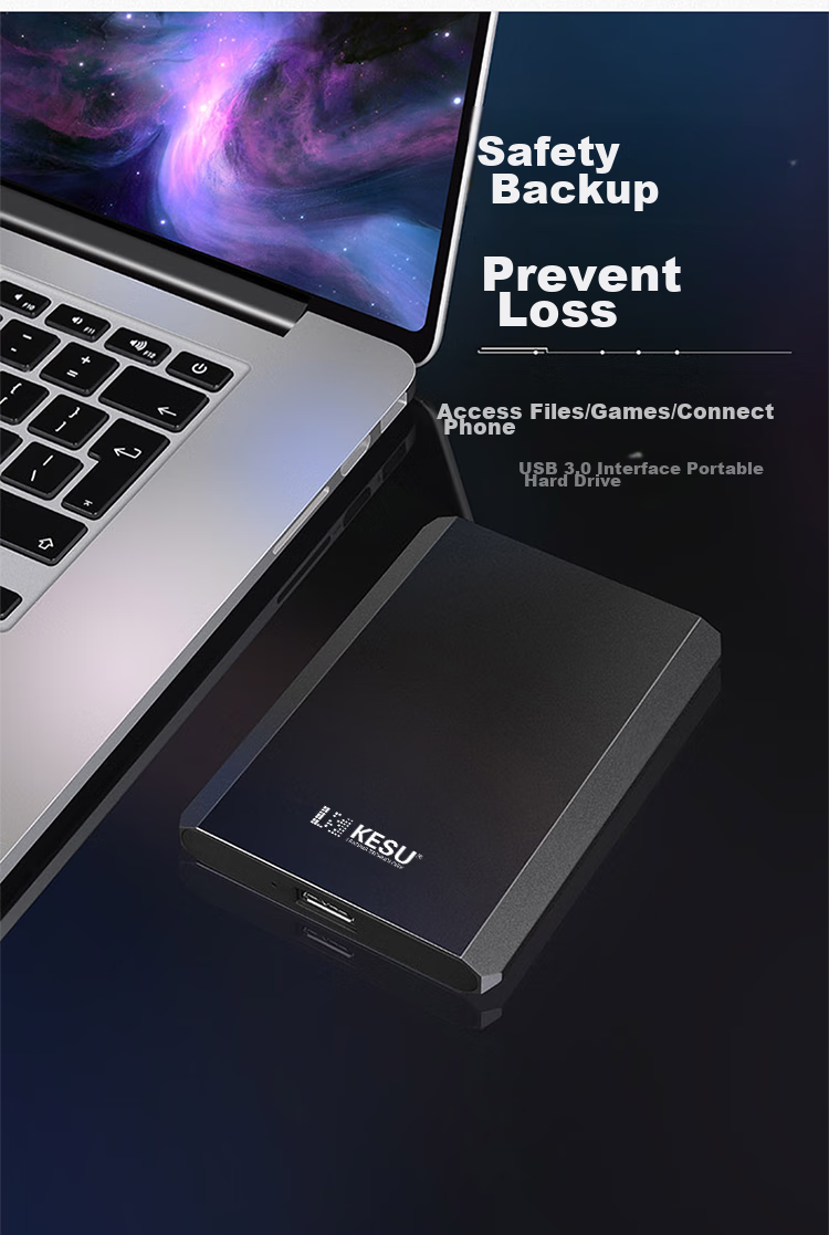 KESU 1TB Portable Hard Drive, Encrypted, USB3.0, K208-Hot Blood Red, 2.5-Inch External Storage 4