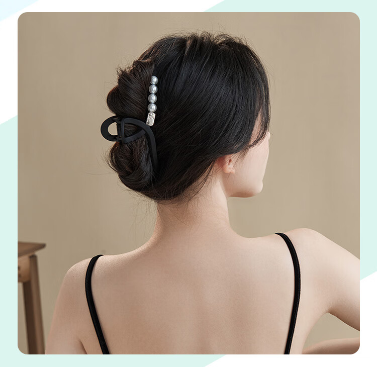CHIMERA Back of Head Hair Claw Clip, Round Bead Frosted Hair Clip, Bun Shark Clip, Hair Accessory, Hairpin, Birthday Gift for Wome 7