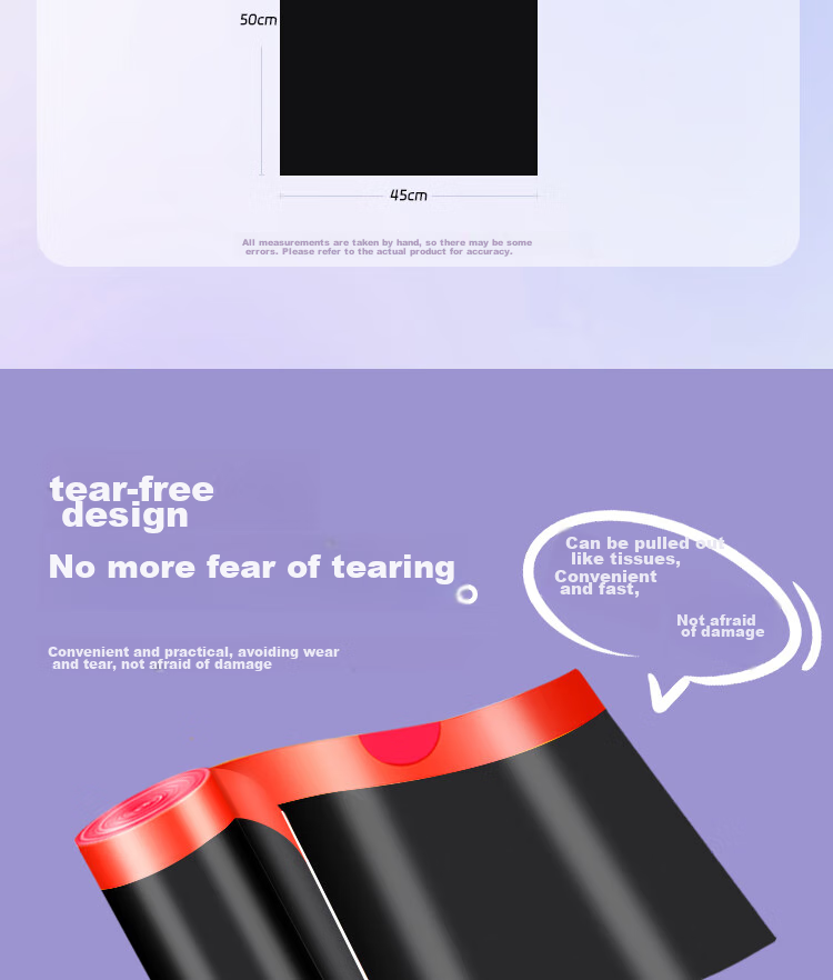 Lide Drawstring Garbage Bags, Black, 45*50cm, 120 Count, Single-Sided, 1.2 Microns Thick, Tear-Free, Thickened Version for Kitchen Use 6