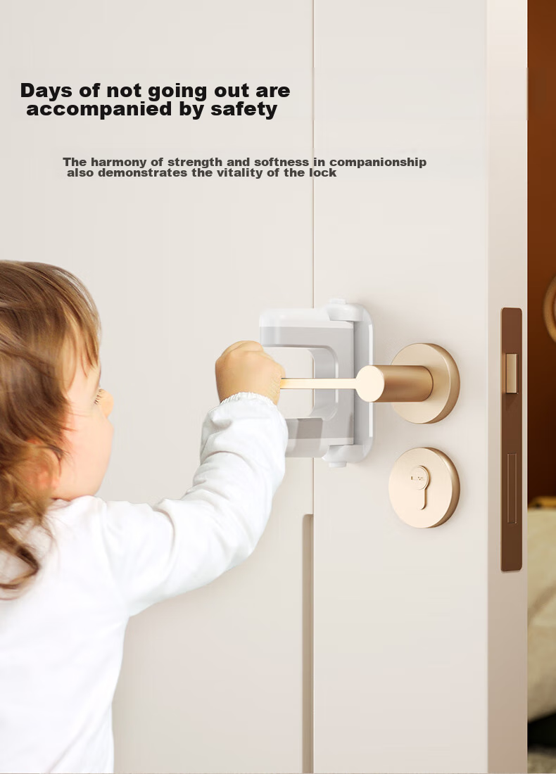 EUDEMON Child Safety Door Stopper Lock, Anti-Theft Door Lock, Baby Door Lock Catch, Anti-Opening Window Lock Catch, 2 Pieces 3
