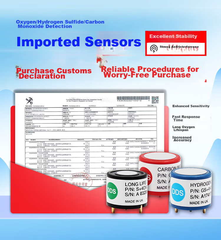 EDKORS Four-In Gas Detector, Oxygen, Carbon Monoxide, Hydrogen Sulfide, Combustible Gas Alarm, Confined Space Alarm 3