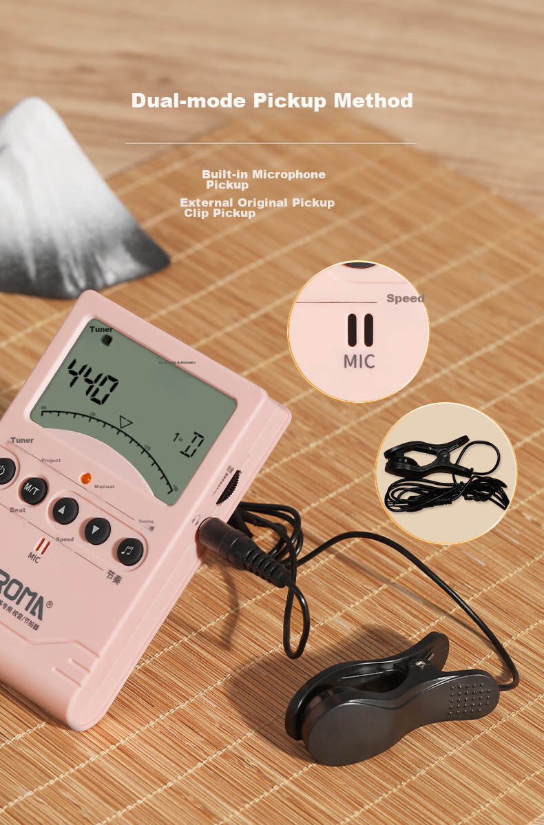 AROMA Guzheng Tuner, Specialized for Guzheng, Electronic Metronome, Three-In AMT-200G [White] 7