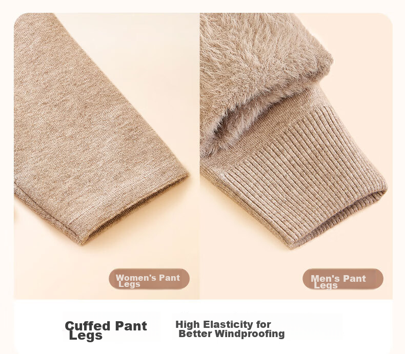 LangSha Men's Wool Pants [2026 Autumn New Arrival], Fleece-Lined Thick Inner Wear, German Cashmere Pants, Base Layer Warm Pants, Cotton Pants 21