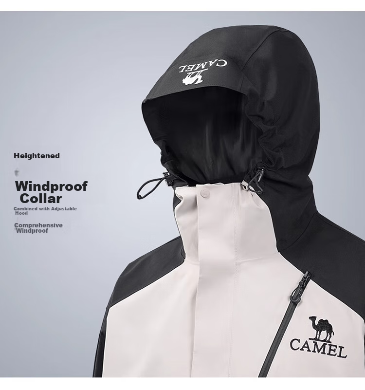 CAMEL [Wang Junkai's Style - Wangzhe Kaijia Evo] Outdoor Jacket, Three-In Rain-Proof Mountaineering Suit, 0780 40