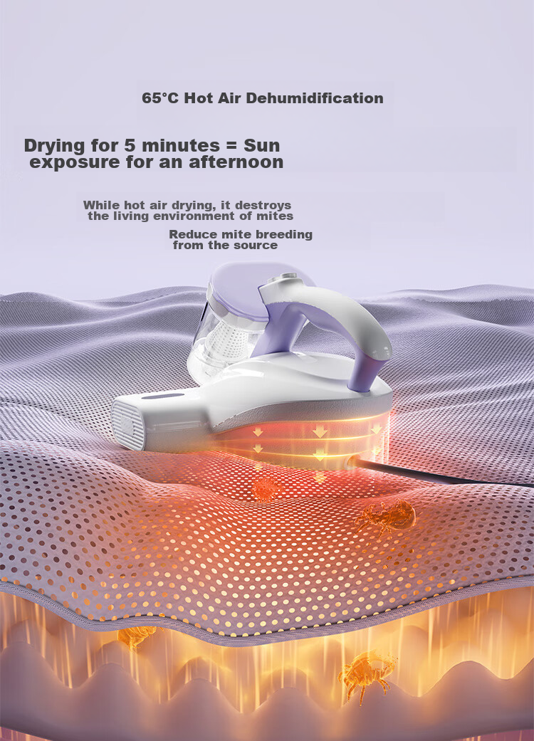 JD Original Xiaohai Pao Ultra Mite Remover with Dual Cups for Dust And Mite Separation, Home UV Sterilization, Ultrasonic Mite Removal, Smart Display Detection, All-In Dust And Mite Removal Machine 15