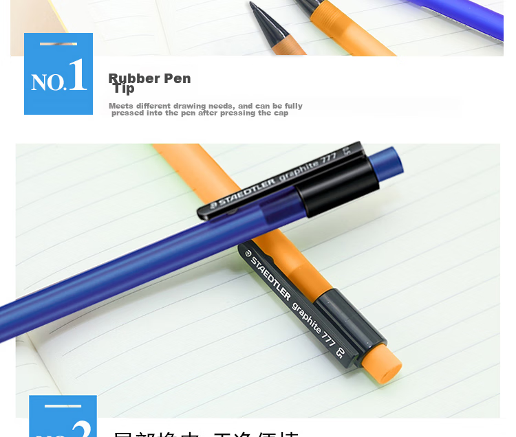 STAEDTLER Mechanical Pencil 0.5mm, Low Center of Gravity, Break-Resistant, Matte Barrel, for Students' Exams, Children, Office Use, Back-To Essential - Gray 77705-8 6