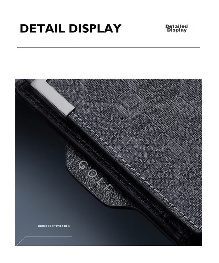 GOLF Men's Wallet with Multiple Card Slots, Short Style Wallet for Men's Driver's License And ID Cards, Printed Card Holder, Business Card Holder 20
