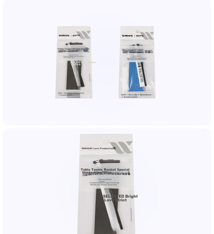 WINION Selected WINION Table Tennis Racket Sticky Grip Tape, Bottom Handle Wrap Anti-Slip Sweat-Absorbing Tape, Black, 3 Pieces 1